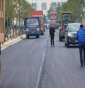 武汉阳逻开发区主干道路面黑化工程
